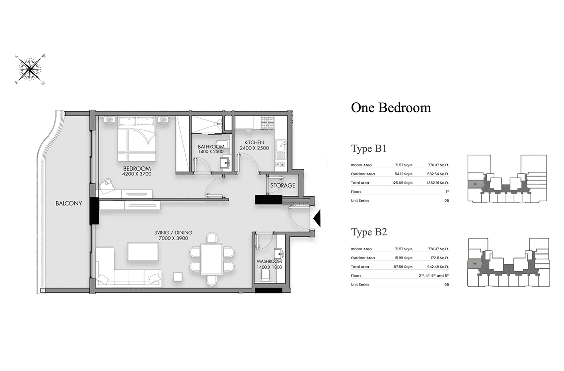 One bedroom type B