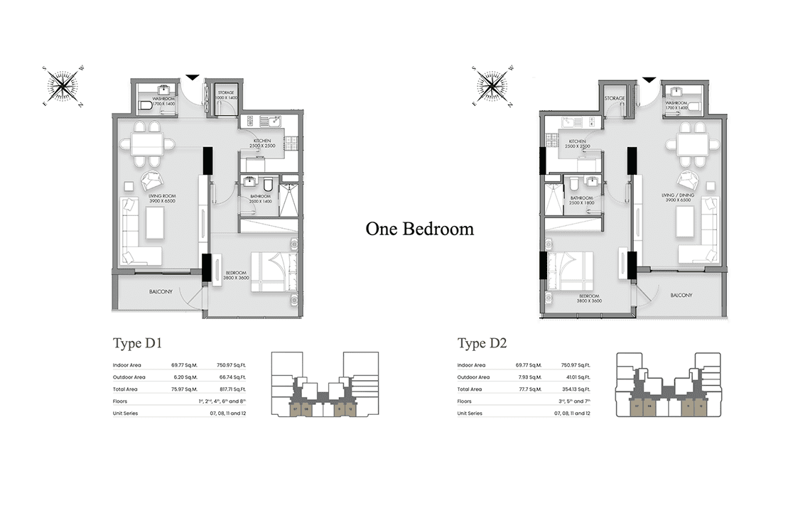 One bedroom type D
