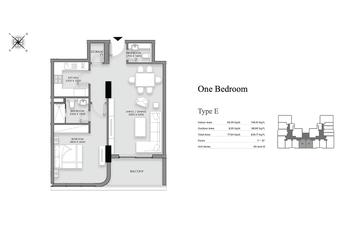 One bedroom type E