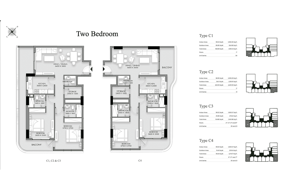 Tow bedrooms type C